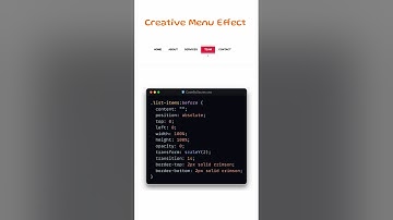 Creative Menu Hover Effects | HTML & CSS | Animated Navigation #webdevelopment  #htmlcss #coding