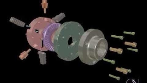 3 jaw chuck Assembly Drawing animation #Assembly drawing videos # 3 jaw chuck