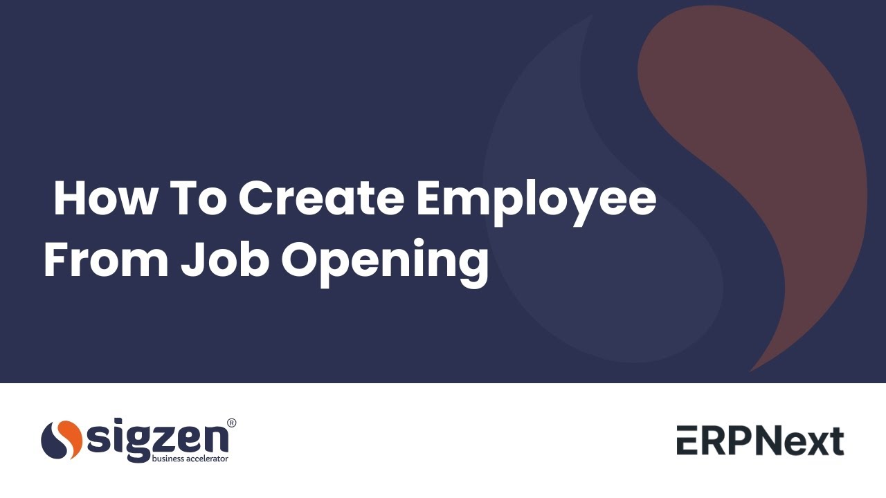 ERPNext Version 15 | How To Create Employee From Job Opening - YouTube