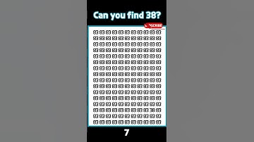 Find 38!! #quiz #odd #math #iq #numbersgame #speed #shorts