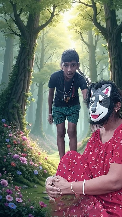 Met a Gorilla and I Escaped🦍🦧😱🧏😂 #funny #shorts #monkey