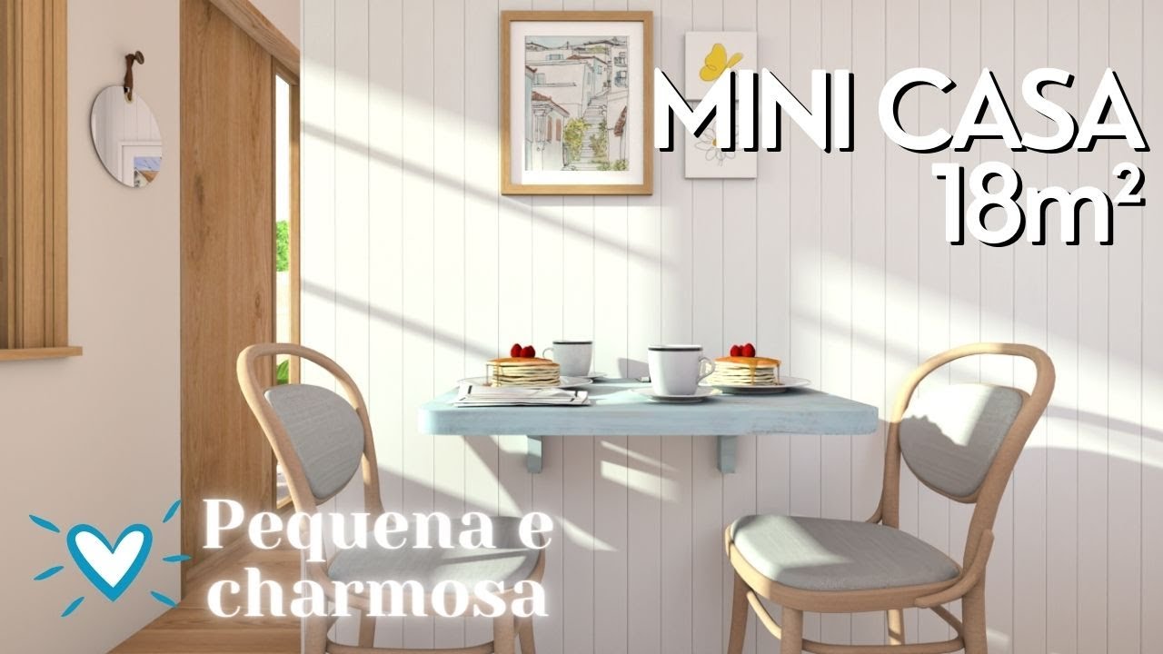 Mini Casa 18m² - 4x4 + banheiro - Pequena e charmosa