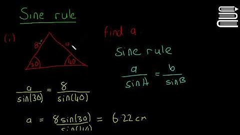 Leaving Cert Maths - Trigonometry 5 - Sine Rule Examples