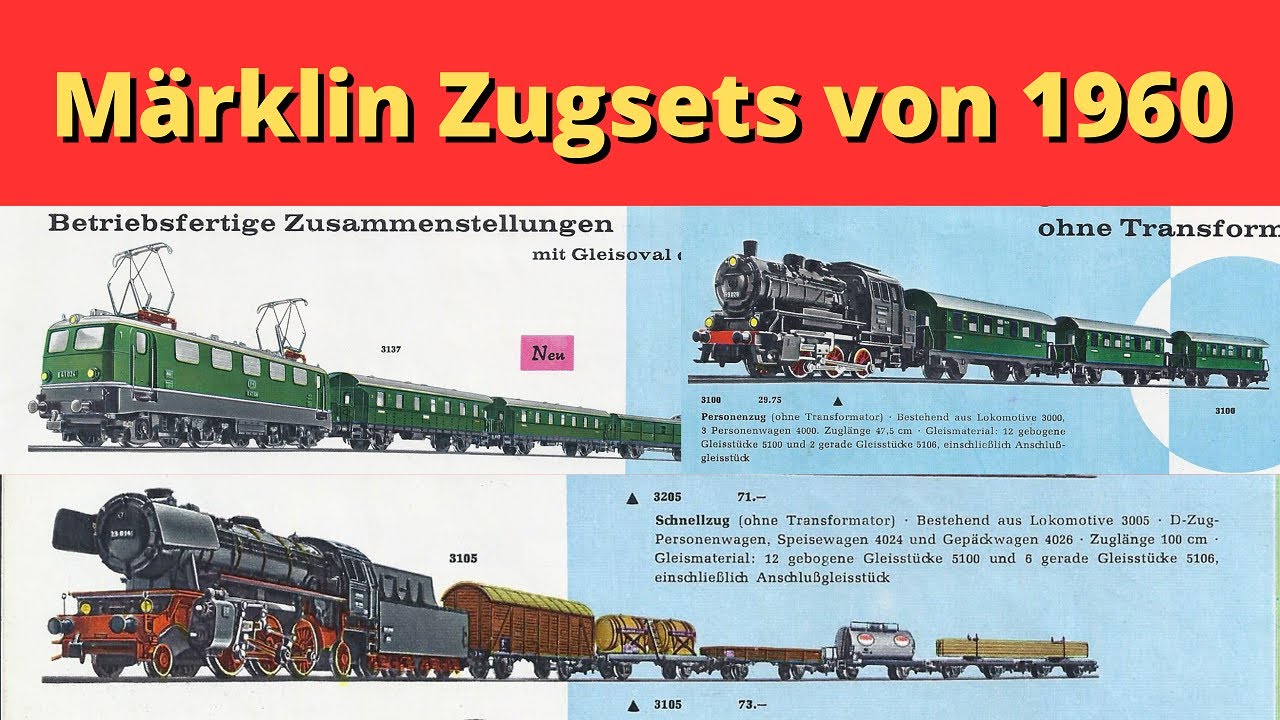 Märklin 3 Zugsets, aus den 1960er Jahren, mit BR 89, BR 141 und BR 23.