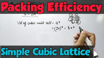 Packing Efficiency In Simple Cubic Lattice | Class 12th | Chemistry | The Solid State | Part-09