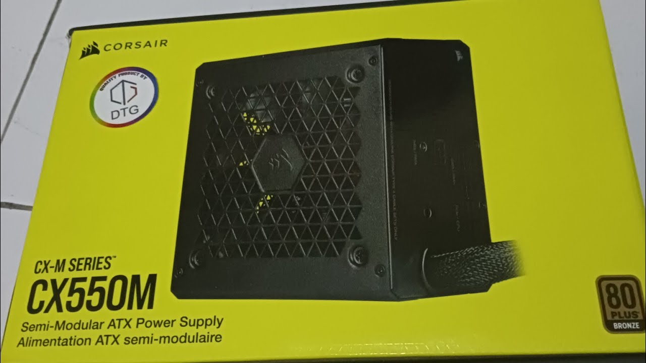 unboxing power suplai Corsair cx550m semi modular dapet harga 400rb!!