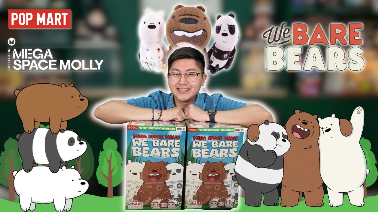 RARE POPMART UNBOXING 😱 Mega Space Molly 400% We Bare Bears Blind Box | Will I Get Duplicates?!