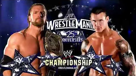 TRIPLE H vs RANDY ORTON WWE "WRESTLEMANIA 25"HIGHLIGHTS WWE CHAMPION