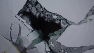 Smashing through Antarctic pack ice