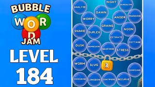 Bubble Word Jam Level 184 Full Walkthrough Solution