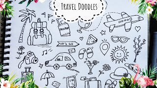 Travel doodles| How to draw doodle drawing step by step | artYo