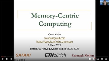 Memory-Centric Computing - Keynote Talk at the HardBD & Active Workshop at ICDE 2022