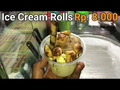 CUMA 8000 BISA DAPAT ICE CREAM ROLL DENGAN PILIHAN RASA YANG ISITIMEWA l INDONESIA STREET FOOD