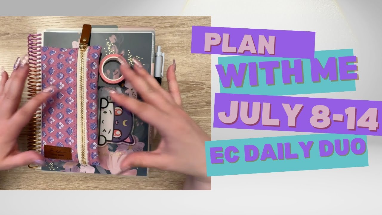 ERIN CONDREN DAILY DUO PLAN WITH ME | JULY 8-14TH | Q3 WK2 - YouTube