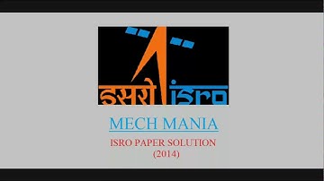 ISRO 2014 PAPER SOLUTION PART 2
