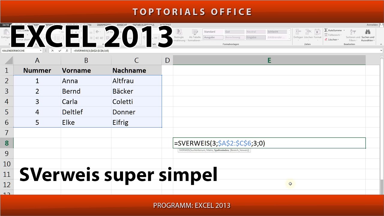 New SVerweis super simpel (Excel)