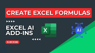 How to Create Excel Formulas Using AI |  AI formula Editor for Excel | AI formula add-in for excel