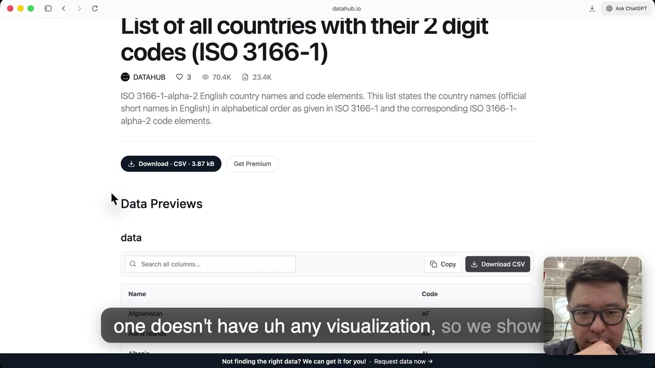 DataHub.io new dataset page structure
