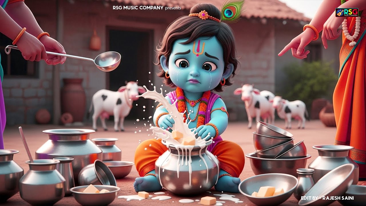 Little Krishna Song छोटी छोटी गैया - Choti Choti Gaiya Chote Chote Gwal | Krishna Song