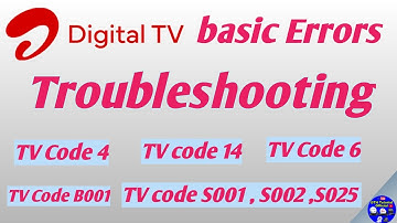 Airtel DTH Error codes Troubleshooting | Airtel DTH basic TV Code errors solved #airteldtherrorscode