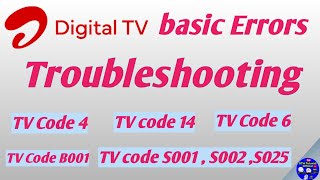 Airtel DTH Error codes Troubleshooting | Airtel DTH basic TV Code errors solved #airteldtherrorscode
