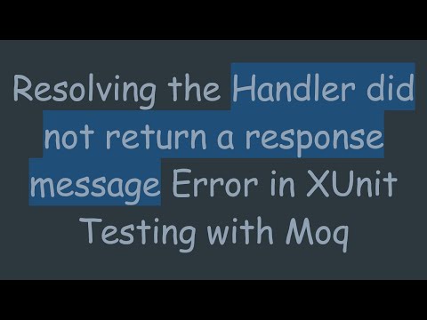 Resolving the Handler
