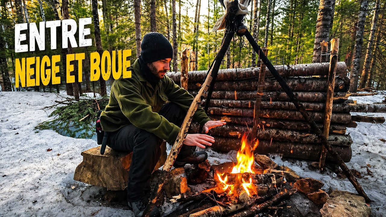 Rando de printemps, neige, boue et tisane au bord du feu 🌲❄️🔥