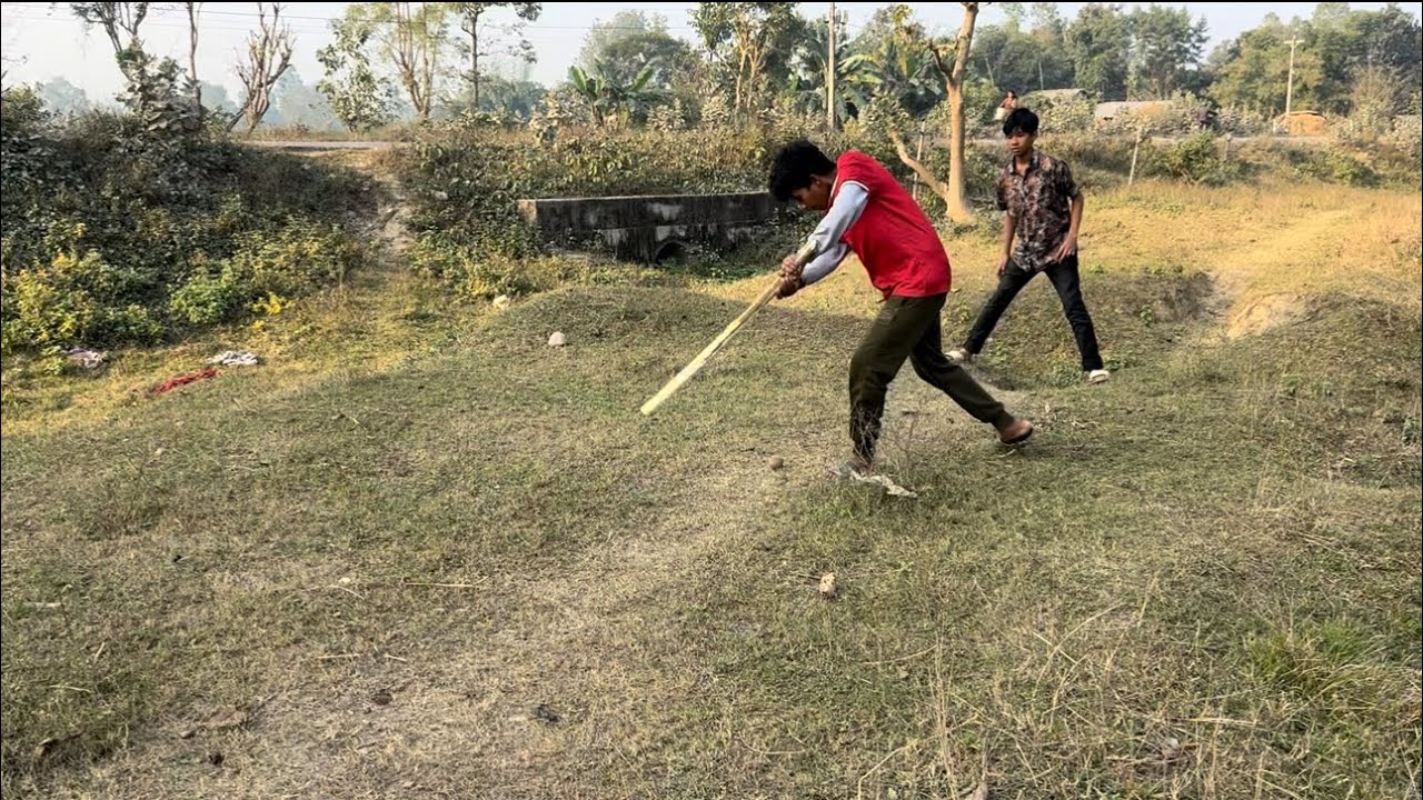 Playing Cricket with Brother 😀