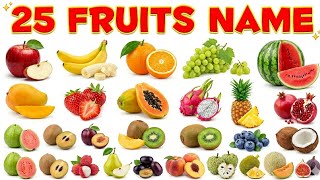 25 Indian Fruits Name English And Hindi फल क नम Learn Fruits Name Picture अमरद,पपत,अनर