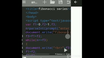 JavaScript code to Print Fibonacci series till n numbers | JavaScript Fibonacci series anWriter App