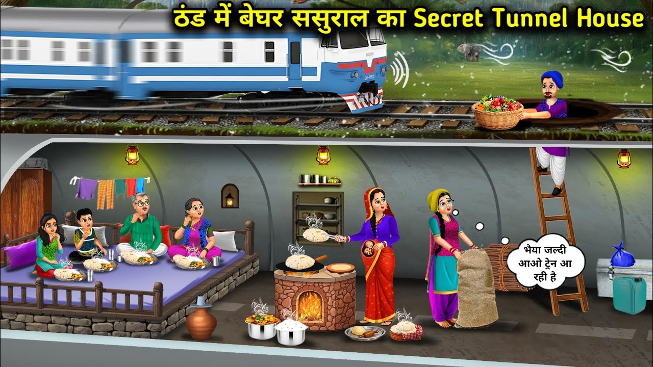 ठंड में बेघर ससुराल का Secret Tunnel House | Homeless In laws Secret Tunnel House In The Cold