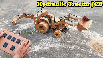 || How To Make a Working Model Of Hydraulic Tractor JCB || How To Make A Tractor ||