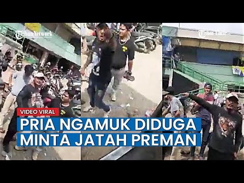 VIDEO Sejumlah Pria Ngamuk Diduga Minta Jatah Preman ke Sopir di Pasar Cikampek