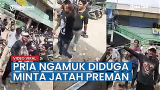 VIDEO Sejumlah Pria Ngamuk Diduga Minta Jatah Preman ke Sopir di Pasar Cikampek