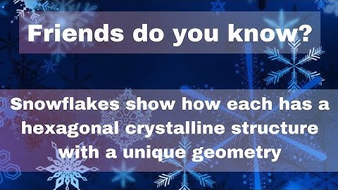 Snowflakes show how each has a hexagonal crystalline structure with a unique geometry #snowflakes
