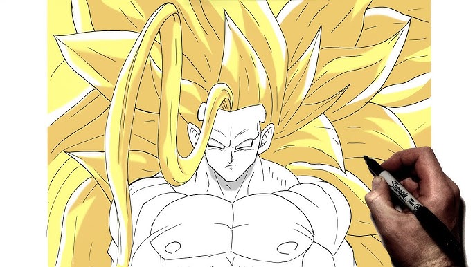 AG #24 - DBZ Goku SSJ3 - [Lapis de cor] - Speed Painting 