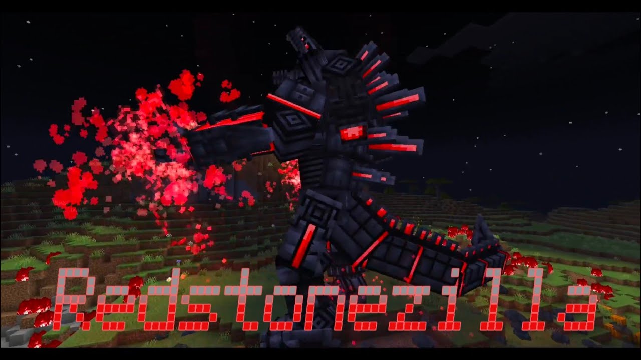 Redstonezilla Boss Fight (Kaiju Craft Mod)