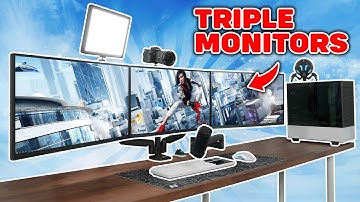 Building This EPIC Triple Monitor Gaming / Streaming Setup