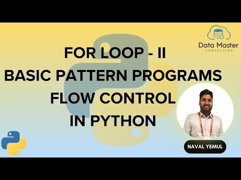 22. For Loop Basic Pattern Programs | Flow Control in Python | Python for All|For Complete Beginners