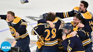 Quick OT goal gives Quinnipiac 2023 NCAA men's hockey title