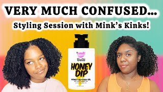 CURL COLLAB! Trying the Doux Honey Dip Butter Gel with Mink's Kinks! | High Porosity + Fine Strands Watch Us Style With The Doux Honey Dip Mink S Kinks Curls And Commentary Collab