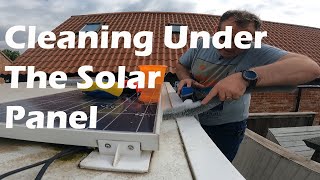 Cleaning Under the Solar Panel