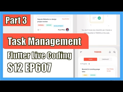 [Flutter] Flutter Live Coding EP607 (Task Management App Part 3) - YouTube