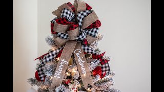 DIY Bow Tree Topper