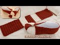 جد سهل وسريع / كروشيه حذاء سليبر من قطعة مستطيلة للمبتدئات / Cochet Easy Slippers for any size