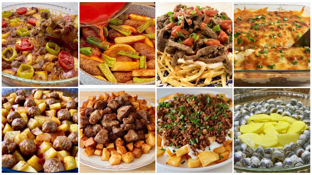 8 ÇEŞİT ANA YEMEK TARİFİ🤩/ETLİ - TAVUKLU AKŞAM YEMEĞİ TARİFLERİ/Misafir Yemekleri