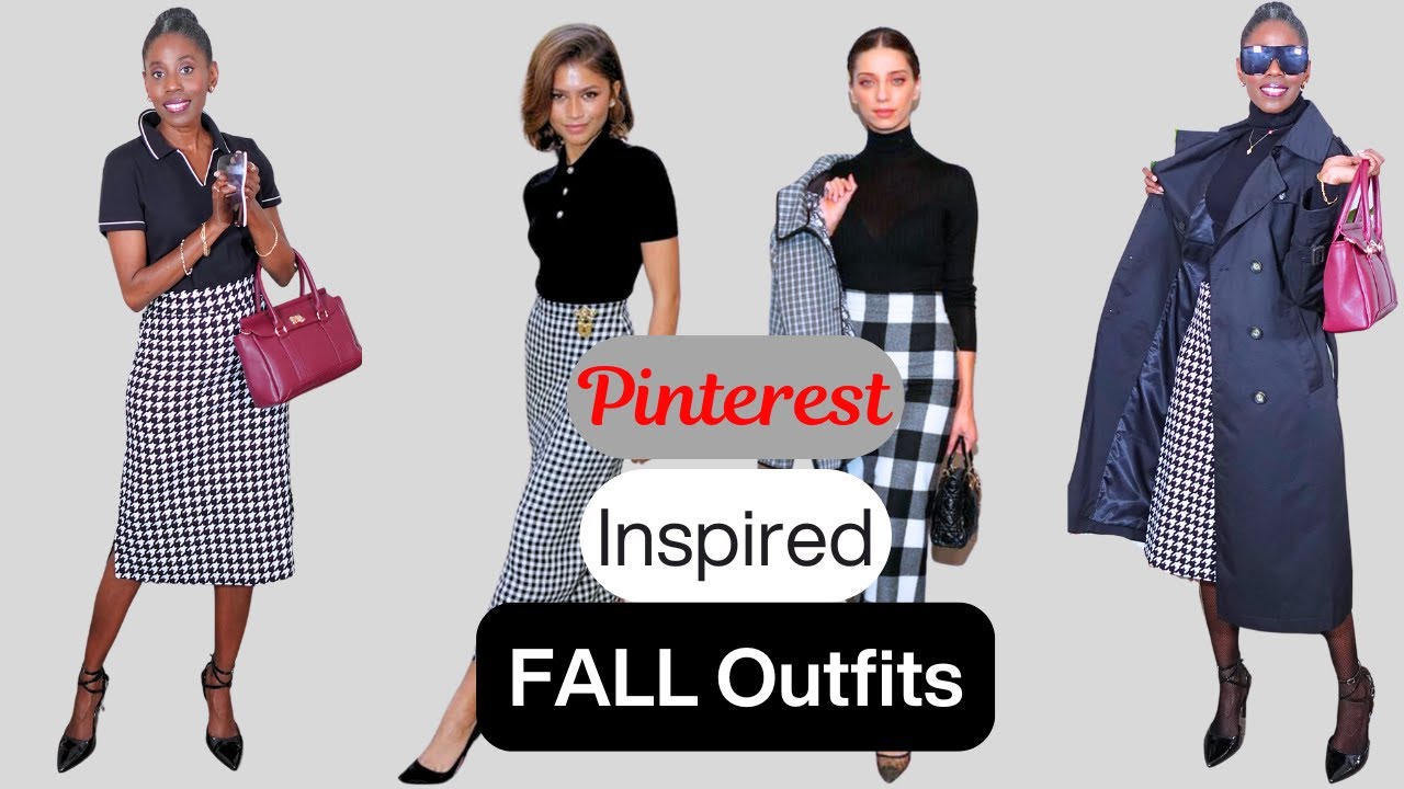 Pinterest Inspired Black and White Fashion for Fall - Houndstooth & Check