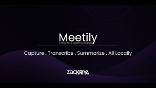 Meetily: Free and open source meeting note taker & Meeting minutes summariser - Demo 2