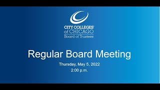 May 5, 2022 Regular Board Meeting
