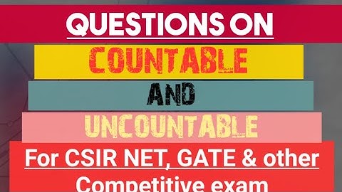 CSIR NET Previous Year Questions on Countable & Uncountable || Real Analysis || by Srishti Chauhan